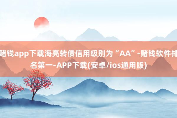 赌钱app下载海亮转债信用级别为“AA”-赌钱软件排名第一-APP下载(安卓/ios通用版)