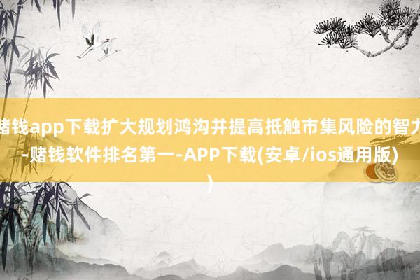 赌钱app下载扩大规划鸿沟并提高抵触市集风险的智力-赌钱软件排名第一-APP下载(安卓/ios通用版)