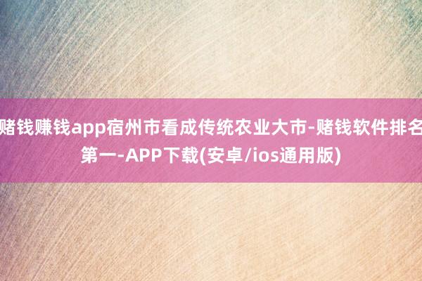 赌钱赚钱app宿州市看成传统农业大市-赌钱软件排名第一-APP下载(安卓/ios通用版)